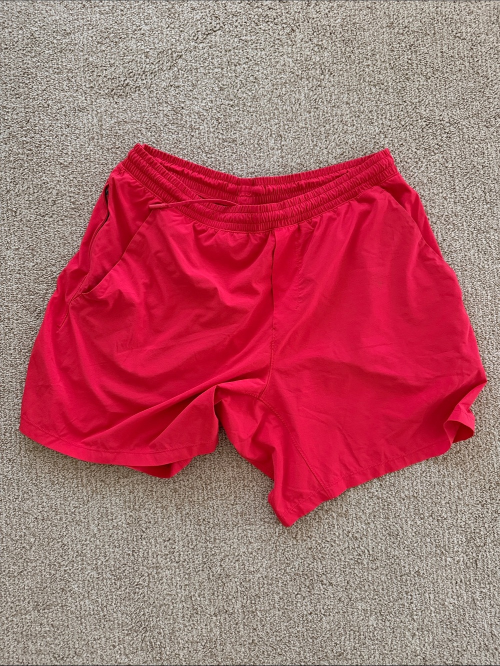 lululemon athletica Mens Bright Red Athletic Shorts